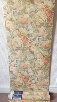 Image 4 of 1990s Vintage Sanderson Wallpaper Rolls - Pagentry Flowers Cottagecore Chintz - (Multi Rolls)
