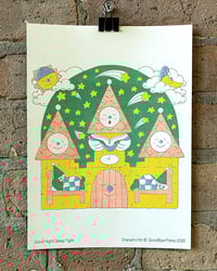 Image 3 of  Sleep Tight Riso Poster by Gabriel Ménard