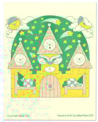 Image 1 of  Sleep Tight Riso Poster by Gabriel Ménard