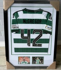 Image 1 of Win 2 tickets for Celtic v Kairat Almaty and a signed framed shirt from Cal Mac 14825