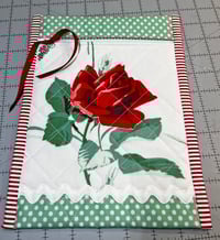 Image 1 of Vintage Rose Tablecloth Zippered Bag 1