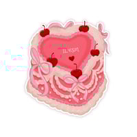 Pink ILYSM Cake Sticker