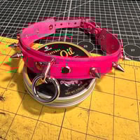 Image 3 of Colorful Spiked Bondage Collar
