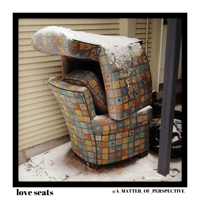 “love seats” 3x3 sticker