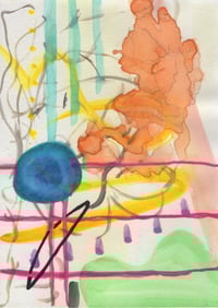 Mixed Media Abstract, 2024 (orange)