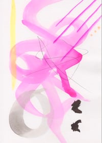Mixed Media Abstract, 2024 (neon pink)