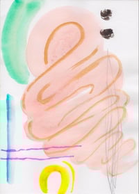 Mixed Media Abstract, 2024 (pastel pink)