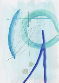 Mixed Media Abstract, 2024 (blues)