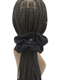 Image 1 of The Thickie-  Black Gauze  & Snap Scrunchie 