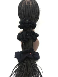 Image 2 of The Thinnie - Black Gauze- Wrap and Snap Scrunchie