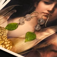 Image 4 of Vintage crystal and murano glass earrings