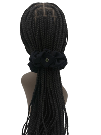 Image 1 of The Thinnie - Black Gauze- Wrap and Snap Scrunchie