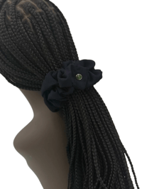 Image 3 of The Thinnie - Black Gauze- Wrap and Snap Scrunchie