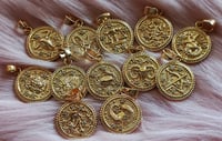 Image 1 of 18K Gold Zodiac Pendant Necklace 