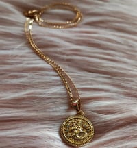 Image 5 of 18K Gold Zodiac Pendant Necklace 