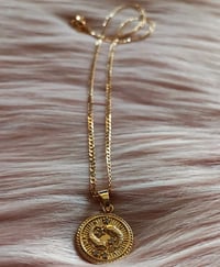Image 4 of 18K Gold Zodiac Pendant Necklace 