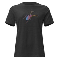 Image 9 of Women's Relaxed T-Shirt - Spider Rainbow Glow