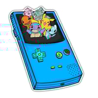 Blue Gaming Hand Held Sticker