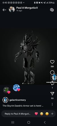 Image 1 of Daedric armor 4 paul second-st (final) payment