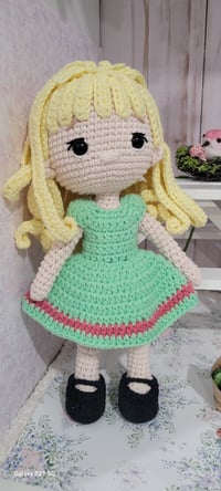 Image 2 of Handmade Crochet Doll – Adorable Amigurumi with Shoes & Dress