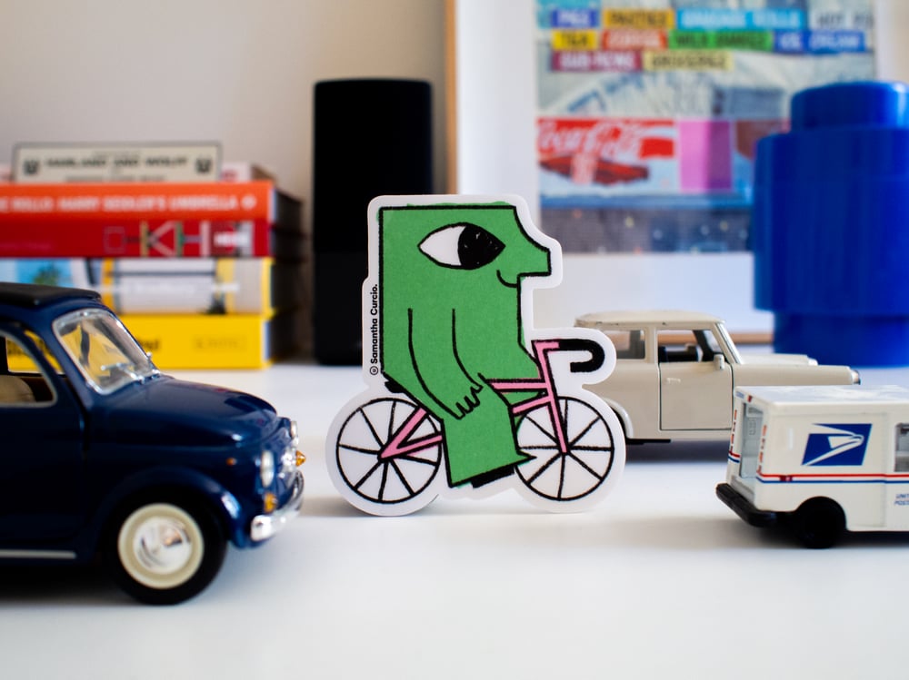 Image of Cyclist on Cruise - vinyl sticker