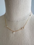 Image 5 of Dainty Pearls and Cable Chain Necklace