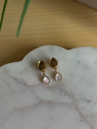 Image 2 of Delphine Teardrop Dangles (Gold)