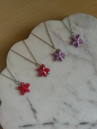 Image 2 of Ariel Red Starfish Necklace (Choose Your Color)