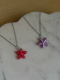 Image 3 of Ariel Red Starfish Necklace (Choose Your Color)