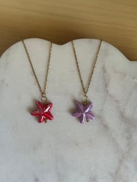 Image 5 of Ariel Red Starfish Necklace (Choose Your Color)