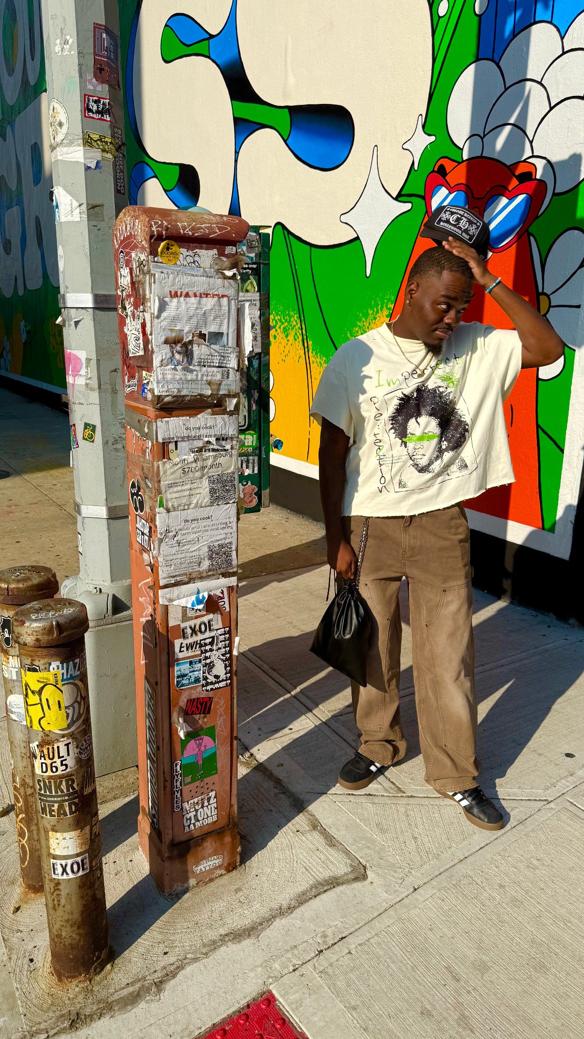 Image of *PERFCT* Cream/Green "Accept My Flaws" Tee