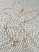 Image 4 of Dainty Pearls and Cable Chain Necklace