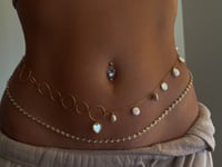 Image 4 of Ari Flutter Belly Ring (Silver)