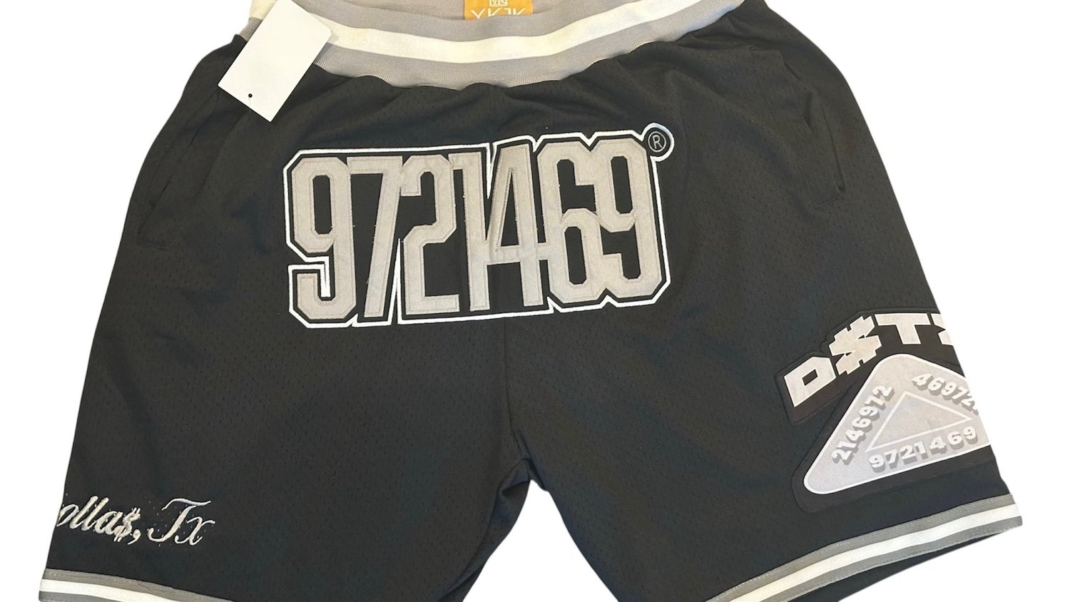 Image of Black & Gray 9721469® Basket Ball Shorts
