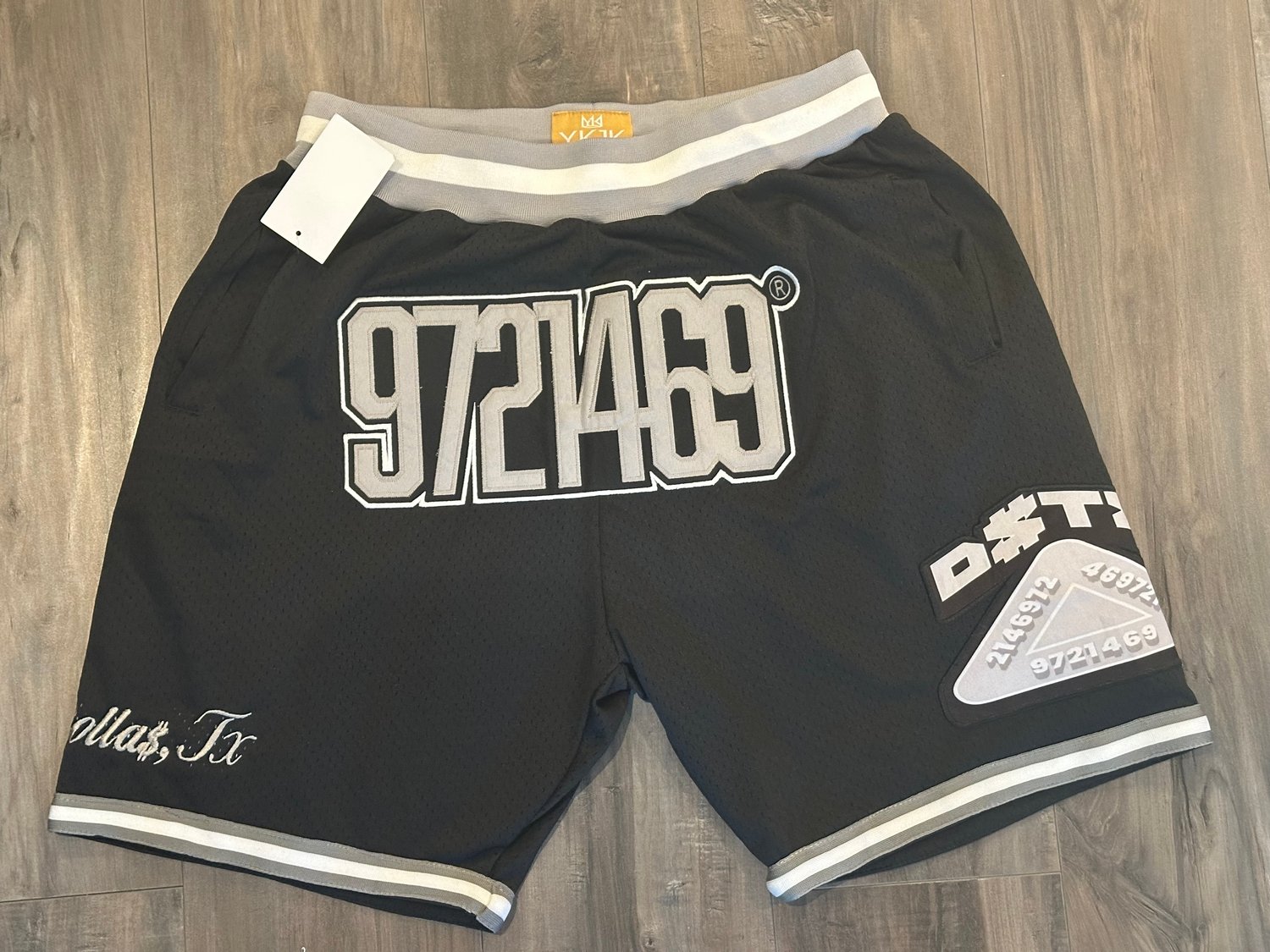 Image of Black & Gray 9721469® Basket Ball Shorts