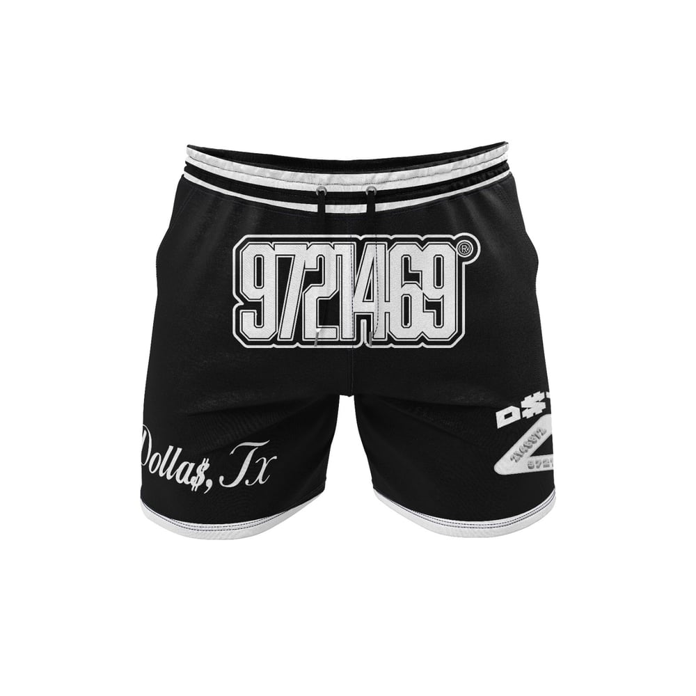 Image of Black & Gray 9721469® Basket Ball Shorts