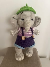 Image 2 of 🐘🧢Oliver Oakley Crochet Elephant