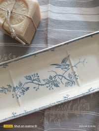 Image 2 of Porte savon en faience de Gien, Mésanges 