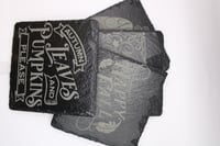 Image 2 of Fall-Themed Slate Coasters – Set of Four