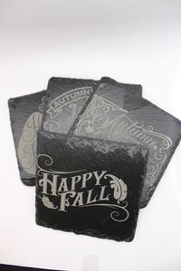 Image 3 of Fall-Themed Slate Coasters – Set of Four
