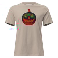 Image 9 of Women's Relaxed T-Shirt - Jack O Lantern Retro Orange Glow