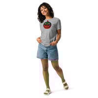 Image 8 of Women's Relaxed T-Shirt - Jack O Lantern Retro Orange Glow