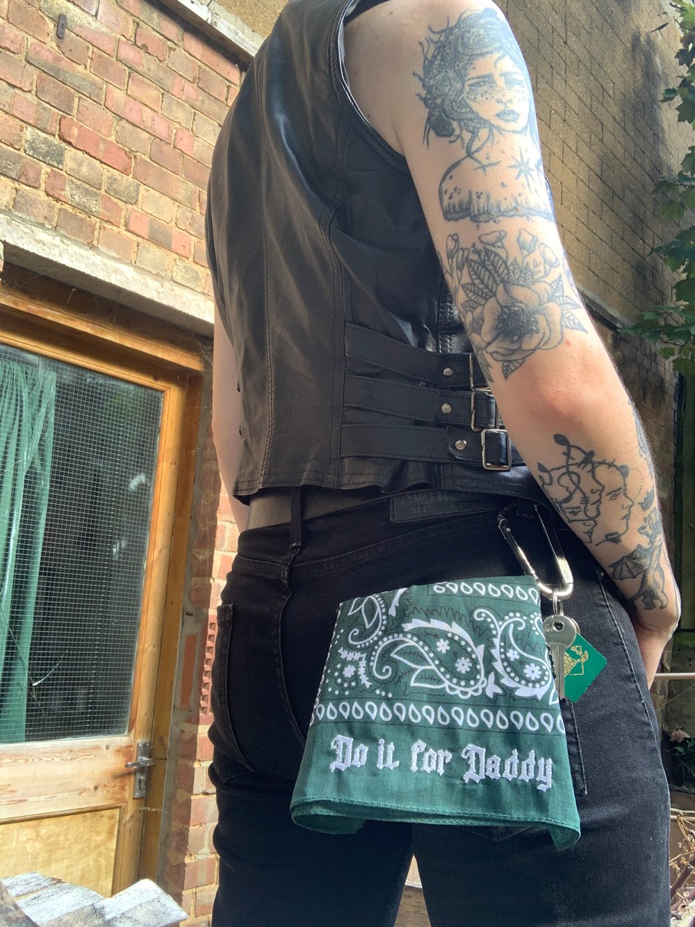 Mommy/Daddy kink embroidered hankies 