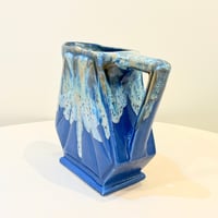 Image 2 of Grand Pichet Art Déco avec anses ALPHO en céramique bleu  FAT LAVA 