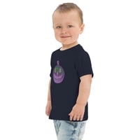 Image 1 of Toddler Jersey T-shirt - Jack O Lantern Retro Purple Glow 