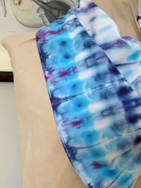 Image 4 of Blue Folds - Ice Dyed Bandana - Free Shipping