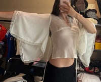 Image 7 of 00s butterfly sleeve top