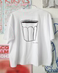 Image 1 of Team Napoli • T-Shirt (Weiss) Boxy, »Becher« (Schwarz)