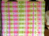 Image 1 of Pink and Green - Ice Dyed Bandana - Free Shipping