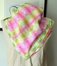 Image 5 of Pink and Green - Ice Dyed Bandana - Free Shipping